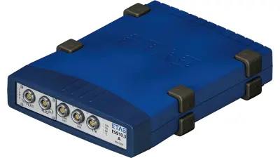 The image shows the ES910 prototyping and interface module from ETAS.