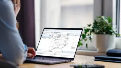 Person in front of the laptop