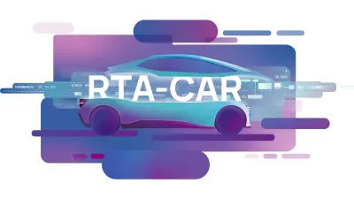 Illustration of a car and the name from the ETAS product RTA-CAR