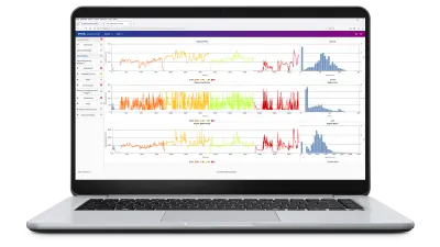 L'image montre la boîte à outils analytique de ETAS (EATB) avec une visualisation conviviale des données sur l'écran d'un PC.